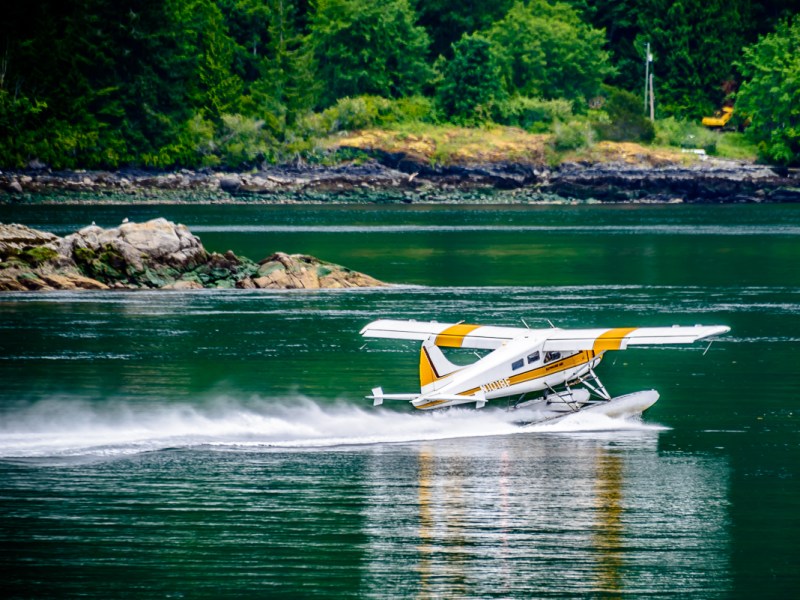 a man riding a jet ski in the water
